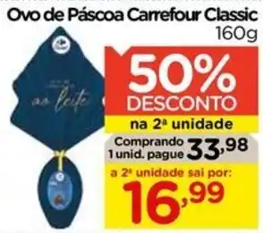 Carrefour Ovo de Páscoa Carrefour Classic 160g oferta