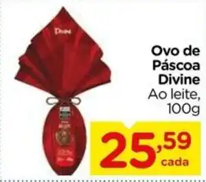 Carrefour Ovo de Páscoa Divine Ao leite, 100g oferta