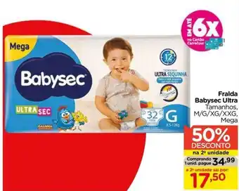 Fralda Babysec Ultra Tamanhos, M/G/XG/XXG,