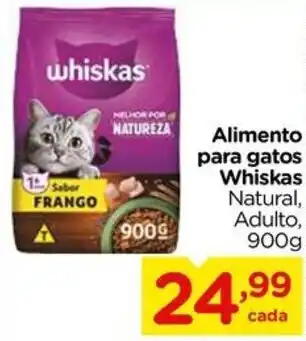 Carrefour Alimento para gatos Whiskas Natural, Adulto, 900g oferta