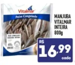 MANJUBA VITALMAR INTEIRA 800g