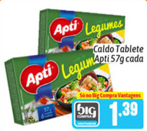 Caldo Tablete Apti 57g cada