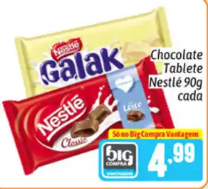 Supermercados Big Compra Chocolate Tablete Nestle 90g cada oferta