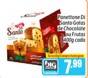 Panettone di Santo Gotas de Chocolate ou Frutas 400g cada