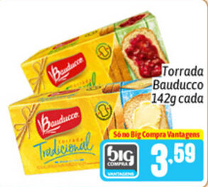 Supermercados Big Compra Torrada Bauducco 142g cada oferta