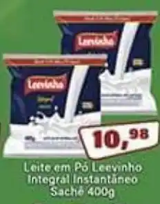 Floresta Supermercados Leite em Pó Leevinho Integral Instantaneo Sache 400g oferta