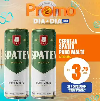 Atacadão Dia a Dia CERVEJA SPATEN PURO MALTE LATA 350ML oferta