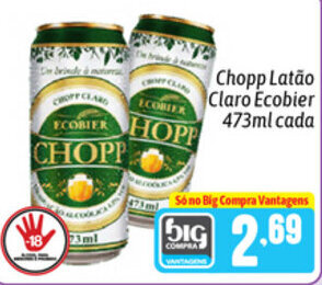 Chopp Latao Claro Ecobier 473ml cada