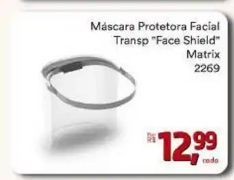 Máscara Protetora Facial Transp Face Shield Matrix