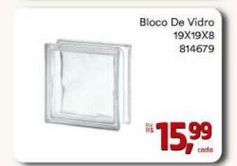 Bloco De Vidro 19x19x8