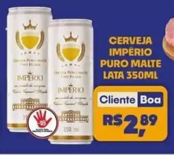 Boa Supermercados CERVEJA IMPÉRIO PURO MALTE LATA 350ML oferta