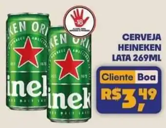 Boa Supermercados CERVEJA HEINEKEN LATA 269ML oferta