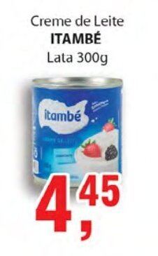 Supermercados Mundial Creme de Leite Itambe lata 300g oferta