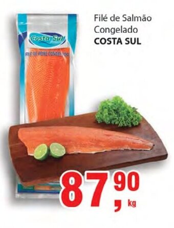 Supermercados Mundial File de Salmao Congelado Costa Sul oferta