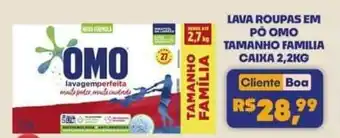 LAVA ROUPAS EM PO OMO TAMANHO FAMILIA CAIXA 2,2KG