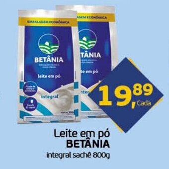 Cometa Supermercados leite em po Betania 800g oferta
