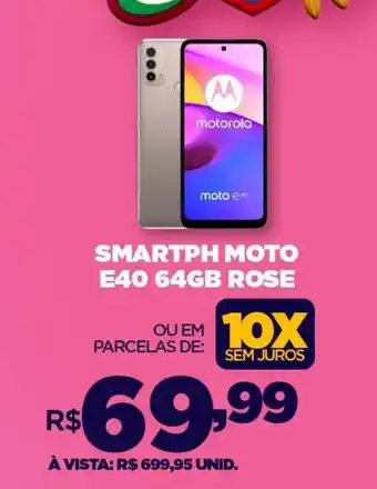 DB Supermercados SMARTPH MOTO E40 64GB ROSE oferta