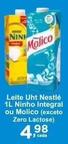 Rossi Supermercado Leite Uht Nestlé 1L Ninho Integral ou Molico (exceto Zero Lactose) oferta