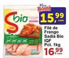 Rossi Supermercado Filé de Frango Sadia Bio IQF Pct. 1kg oferta