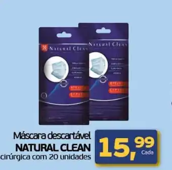 Cometa Supermercados Mascara Descartavel Natural Clean oferta
