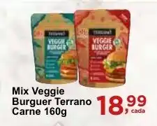 Rossi Supermercado Mix Veggie Burguer Terrano Carne 160g oferta