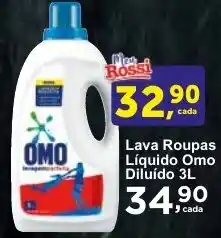 Rossi Supermercado Lava Roupas Líquido Omo Diluído 3L oferta