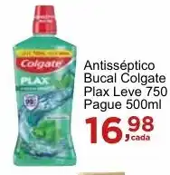 Rossi Supermercado Antisséptico Bucal Colgate Plax Leve 750 Pague 500ml oferta