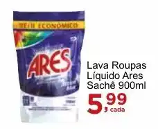 Rossi Supermercado Lava Roupas Líquido Ares Sachê 900ml oferta