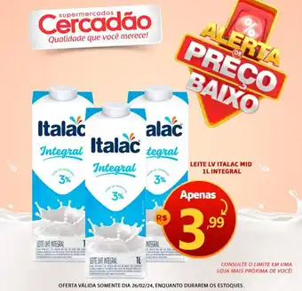 Cercadão LEITE LV ITALAC MID 1L INTEGRAL oferta
