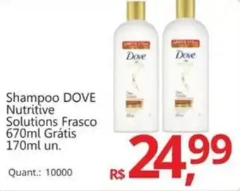 Supermercados Koch Shampoo DOVE Nutritive Solutions Frasco 670ml Grátis 170ml un. oferta