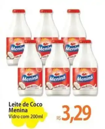 Atacadão Leite de Coco Menina Vidro com 200ml oferta
