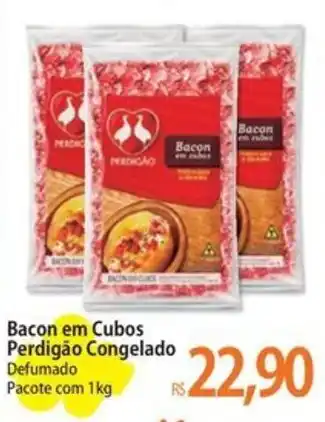 Atacadão Bacon em Cubos Perdigão Congelado Defumado Pacote com 1kg oferta
