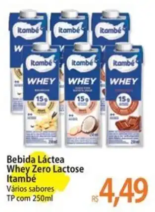 Atacadão Bebida Láctea Whey Zero Lactose Itambé Vários sabores TP com 250ml oferta