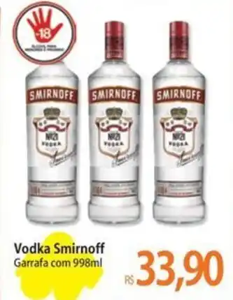 Atacadão Vodka Smirnoff Garrafa com 998ml oferta