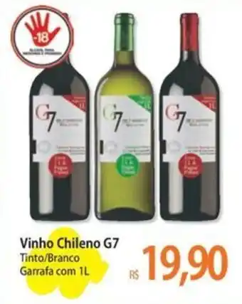 Atacadão Vinho Chileno G7 Tinto/Branco Garrafa com 1L oferta