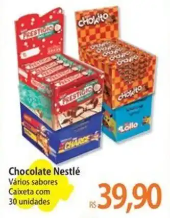 Atacadão Chocolate Nestlé Vários sabores Caixeta com 30 unidades oferta