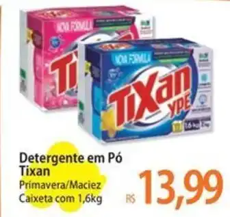 Atacadão Detergente em Pó Tixan Primavera/Maciez Caixeta com 1,6kg oferta