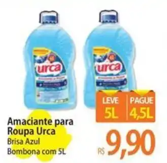 Atacadão Amaciante para Roupa Urca Brisa Azul Bombona com 5L oferta