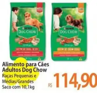 Alimento para Cães Adultos Dog Chow Raças Pequenas e Médias/Grandes Saco com 10,1kg