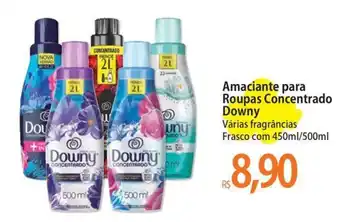 Atacadão Amaciante para Roupas Concentrado Downy Várias fragrâncias Frasco com 450ml/500ml oferta