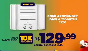 DB Supermercados COND AR SPRINGER JANELA 7500BTUS oferta