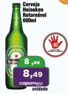 Copercana Cerveja Heineken Retornável 600ml oferta