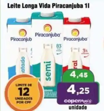 Copercana Leite Longa Vida Piracanjuba 1L oferta