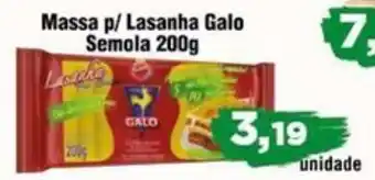 Massa p/ Lasanha Galo Semola 200g