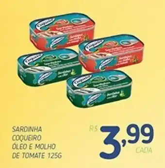Rede Parceria Sardinha Coqueiro Oleo E Molho de Tomate 125g oferta