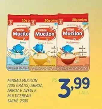 Rede Parceria Mingau Mucilon (20g Gratis) Arroz, Arroz E Aveia E Multicereais sache 230g oferta