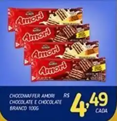 Chocowafer Amori chocolate E chocolate branco 100g