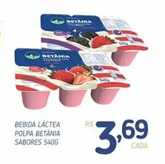 Rede Parceria Bebida Lactea Polpa Betania Sabores 540g oferta