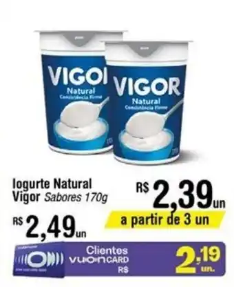 Fort Atacadista Iogurte Natural Vigor sabores 170g oferta