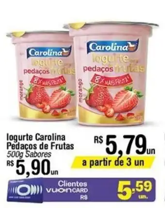 Fort Atacadista Iogurte Carolina Pedacos de Frutas 500g oferta